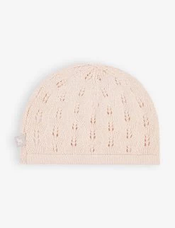 Pointelle Cotton-knit Hat 6-12 Months -Kid Couture R03961598 PINK ALT02