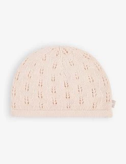 Pointelle Cotton-knit Hat 6-12 Months