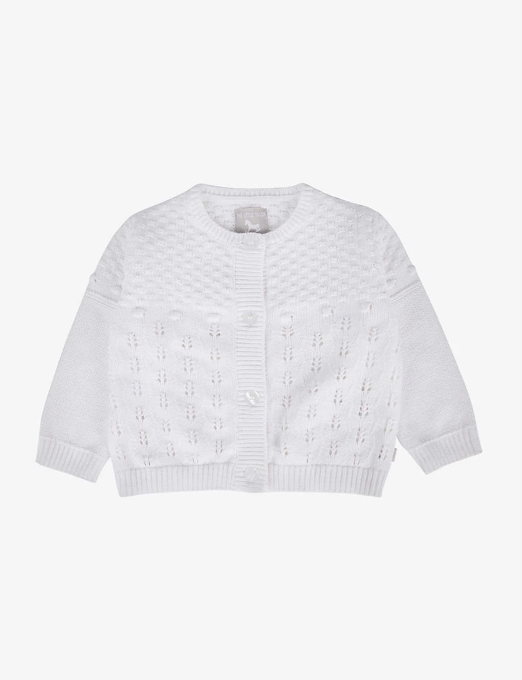 Button-detail Pointelle Cotton-knit Cardigan 3-24 Months 1 Button-detail Pointelle Cotton-knit Cardigan 3-24 Months