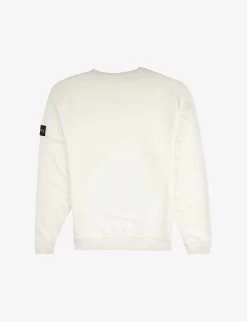 Stone Island Brand-patch Cotton Sweatshirt 6-14 Years -Kid Couture R03966550 OFFWHITE ALT02
