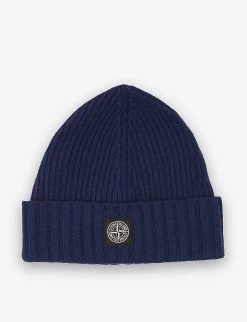 Stone Island Logo-patch Knitted Beanie Hat 6-10 Years