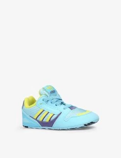 ADIDAS ZX 8000 Faux-suede And Mesh Crib Shoes 6-12 Months 6 ADIDAS ZX 8000 Faux-suede And Mesh Crib Shoes 6-12 Months -Kid Couture R03970418 BLUEOTHER ALT02