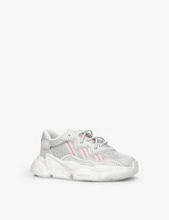 ADIDAS Ozweego Logo-print Mesh And Suede Trainers 2-5 Years 6 ADIDAS Ozweego Logo-print Mesh And Suede Trainers 2-5 Years -Kid Couture R03970440 GREYMCMB ALT02