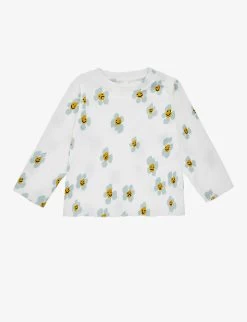 STELLA MCCARTNEY Smiley Floral-print Cotton T-shirt 3-36 Months