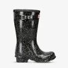 Hunter Original Classic Glitter Rubber Wellington Boots 7-12 Years