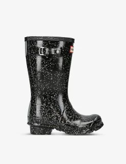 Hunter Original Classic Glitter Rubber Wellington Boots 7-12 Years