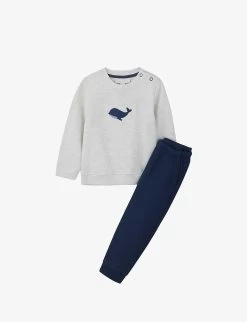 Whale-embroidered Cotton-jersey Two-piece Set 0-18 Months