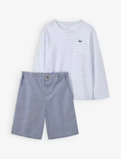 Graphic Embroidered Cotton Two-piece Set 18 Months – 6 Years