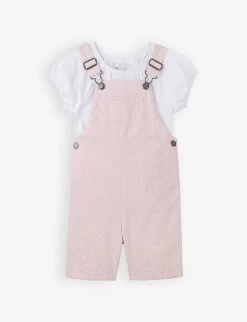 Striped Cotton Dungarees And T-shirt Set 18 Months - 4 Years