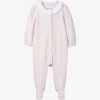 Ruffle-collar Floral Cotton Sleepsuit 0-24 Months