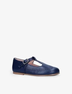 Mallory T-bar Leather Shoes 2-4 Years -Kid Couture R03997288 NAVY ALT02