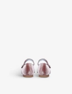 Angelica Popper-fastened Velvet Shoes -Kid Couture R03997294 PALEPINK ALT03