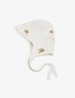 Set Of Two Cherry-embroidered Organic Cotton Baby Helmets 0-9 Months -Kid Couture R03999191 LEMON ALT02