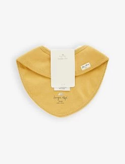 Cherry-embroidered Organic-cotton Bibs Pack Of Two 5 Cherry-embroidered Organic-cotton Bibs Pack Of Two -Kid Couture R03999192 LEMON ALT02