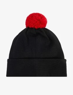 Canada Goose Arctic Disc Pom-pom Wool Beanie 2-7 Years -Kid Couture R03999640 BLACK ALT02
