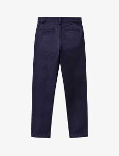 Benetton Slim-fit Stretch-cotton Chinos 6-14 Years -Kid Couture R04008176 NAVYBLUE ALT02