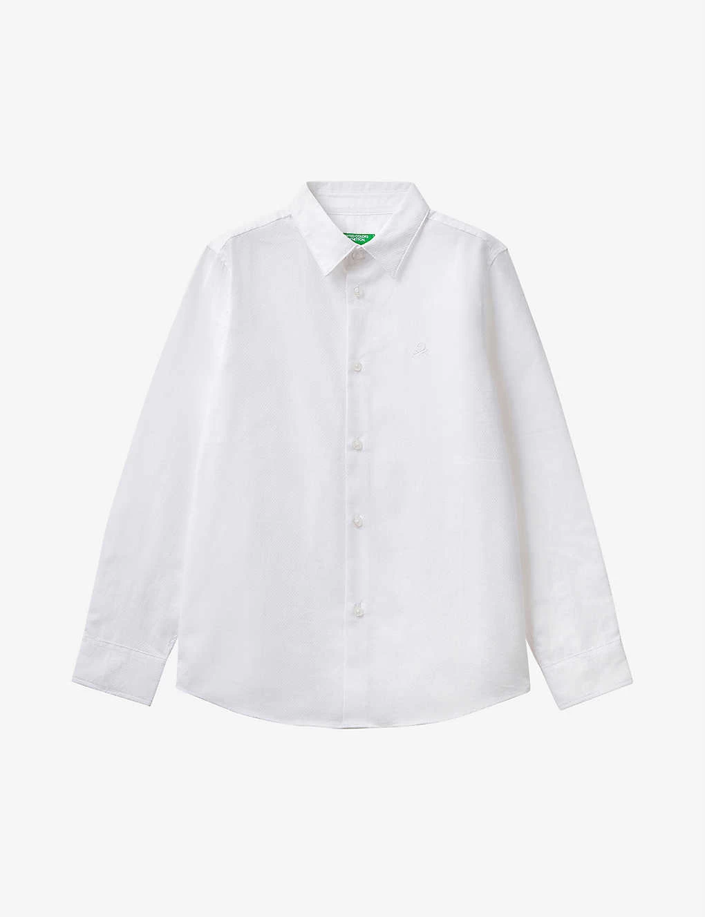 Benetton Smart Button-up Stretch-cotton Shirt 6-14 Years 1 Benetton Smart Button-up Stretch-cotton Shirt 6-14 Years
