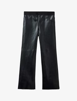 Benetton Flared-leg Mid-rise Faux-leather Trousers 6-14 Years
