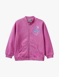 Benetton Logo Graphic-print Cotton Jacket 1-6 Years