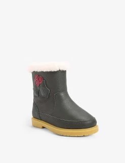 Trene Holly Shearling-lined Boots 3-6 Years -Kid Couture R04009145 DARKGREEN ALT02