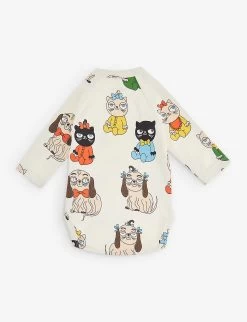 Mini Rodini Minibabies Graphic-pattern Stretch-organic Cotton Bodysuit 0-3 Months 5 Mini Rodini Minibabies Graphic-pattern Stretch-organic Cotton Bodysuit 0-3 Months -Kid Couture R04009840 MULTI ALT02