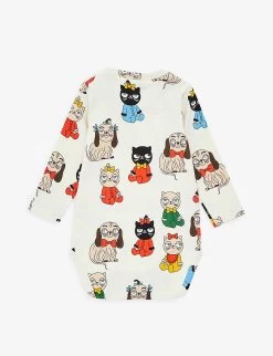 Mini Rodini Graphic-print Stretch-cotton Baby Grow 1-18 Months 5 Mini Rodini Graphic-print Stretch-cotton Baby Grow 1-18 Months -Kid Couture R04009841 MULTI ALT02