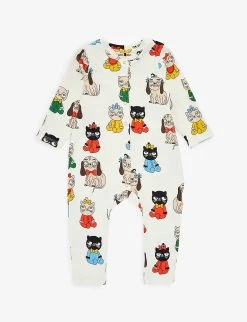 Mini Rodini Graphic-print Long-sleeved Stretch-cotton Baby Grow 1 Month-2 Years