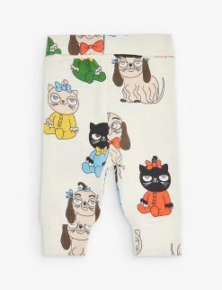 Mini Rodini Minibabies Graphic-pattern Stretch-organic Cotton Leggings -Kid Couture R04009845 MULTI ALT02