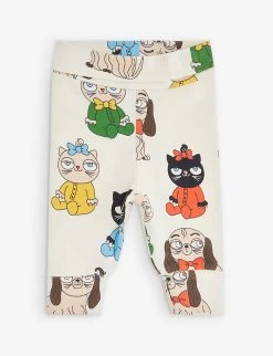 Mini Rodini Minibabies Graphic-pattern Stretch-organic Cotton Leggings