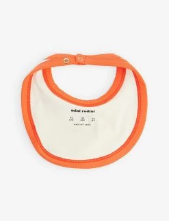 Mini Rodini Mini Babies Graphic-print Stretch-cotton Jersey Bib 5 Mini Rodini Mini Babies Graphic-print Stretch-cotton Jersey Bib -Kid Couture R04009846 RED ALT02