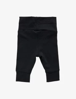 Mini Rodini Brand-patch Cuffed Stretch-lyocell Leggings 0-3 Months -Kid Couture R04009850 BLACK ALT02