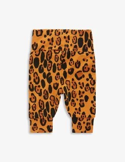 Mini Rodini Leopard-print Stretch-lyocell Leggings 0-3 Months -Kid Couture R04009851 BEIGE ALT02