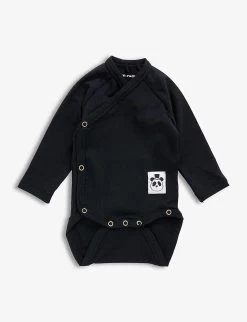 Mini Rodini Wrap Stretch-lyocell Bodysuit 0-3 Months