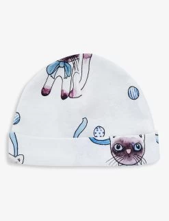 Mini Rodini Siamese Graphic-print Cotton-jersey Beanie Hat 0-4 Months