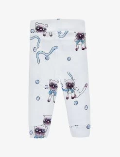 Mini Rodini Siamese Cat-print Cotton-jersey Leggings 0-3 Months 5 Mini Rodini Siamese Cat-print Cotton-jersey Leggings 0-3 Months -Kid Couture R04009859 LIGHTBLUE ALT02