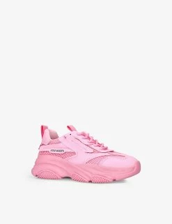 Steve Madden Possession Faux-leather And Mesh Trainers -Kid Couture R04010820 PINK ALT02