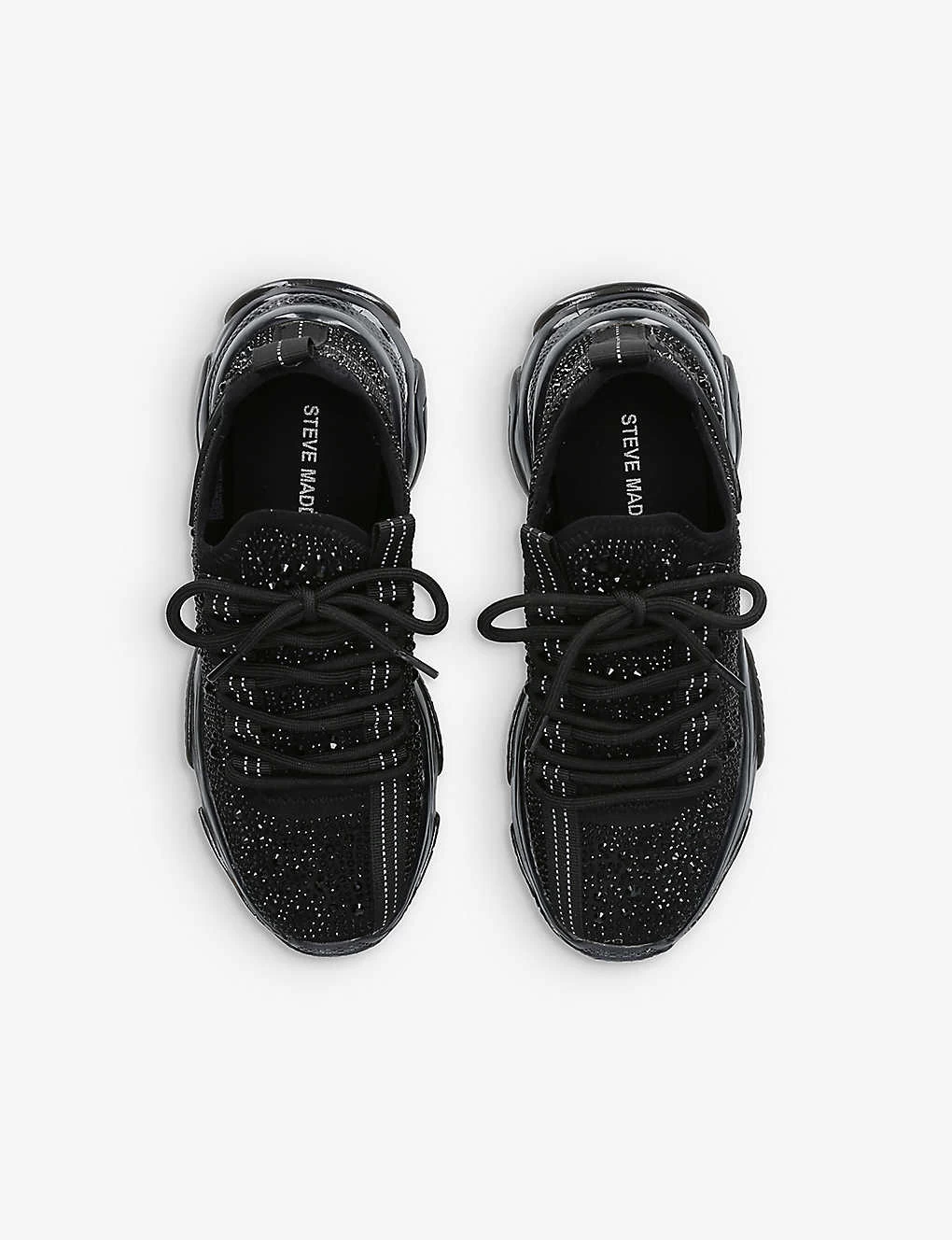 Steve Madden Jmaxima R Embellished Textile Trainers 7-9 Years 2 Steve Madden Jmaxima R Embellished Textile Trainers 7-9 Years - Image 2