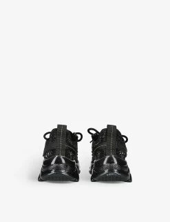 Steve Madden Jmaxima R Embellished Textile Trainers 7-9 Years 7 Steve Madden Jmaxima R Embellished Textile Trainers 7-9 Years -Kid Couture R04010823 BLACK ALT03