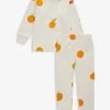 Orange-print Cotton-jersey Pyjamas 1-13 Years