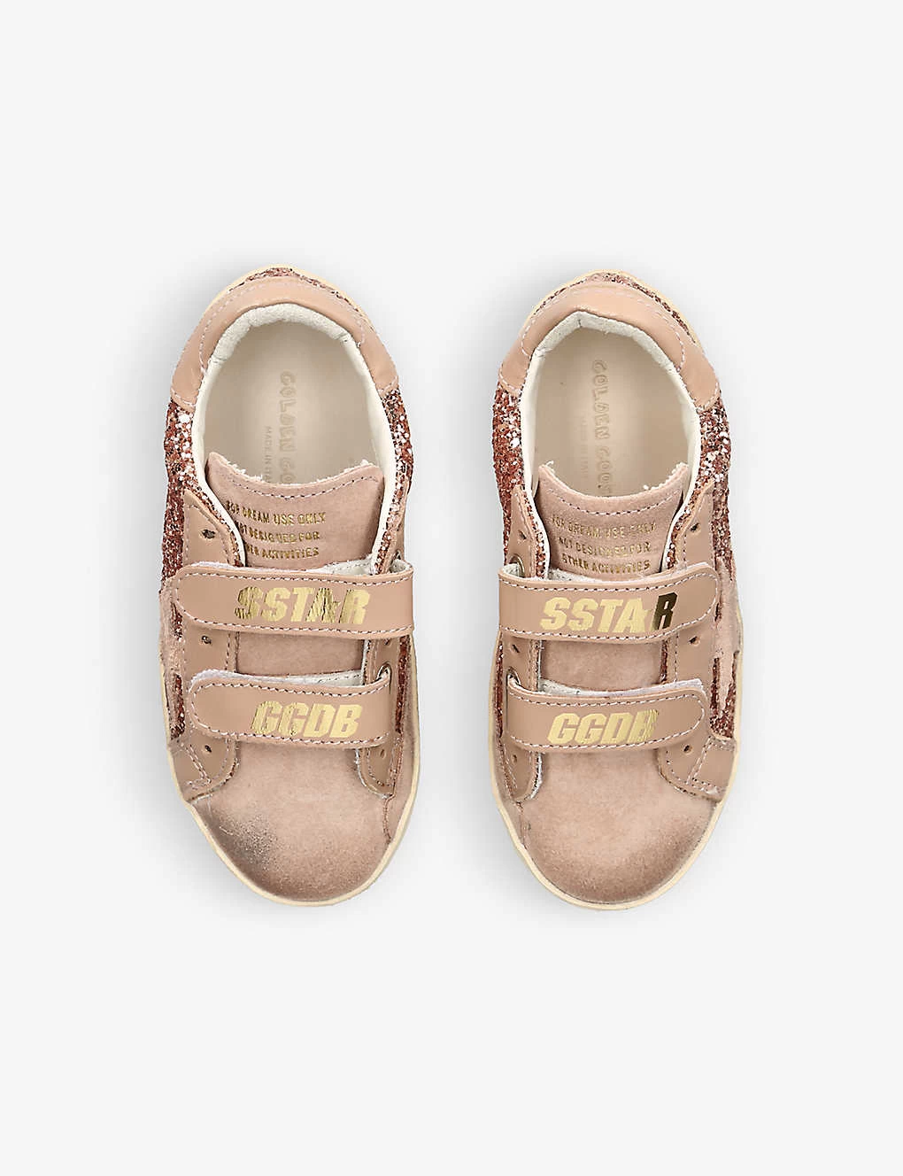 Golden Goose Old Skool Glitter Leather Trainers 6 Months-5 Years 2 Golden Goose Old Skool Glitter Leather Trainers 6 Months-5 Years - Image 2