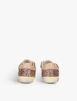 Golden Goose Old Skool Glitter Leather Trainers 6 Months-5 Years 7 Golden Goose Old Skool Glitter Leather Trainers 6 Months-5 Years -Kid Couture R04055910 PINK ALT03