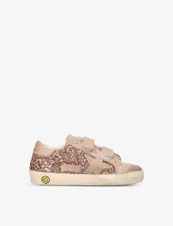 Golden Goose Old Skool Glitter Leather Trainers 6 Months-5 Years