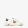 Golden Goose May Glitter-star And Leopard-print Tab Leather Trainers 6 Months - 5 Years