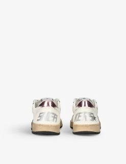 Golden Goose Ballstar Glitter Star-embellished Leather Trainers 6 Months-5 Years -Kid Couture R04055925 WHITEOTH ALT03