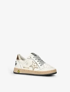 Golden Goose Ball Star Junior Leather Trainers 6 Months - 5 Years -Kid Couture R04055926 WHITE ALT02