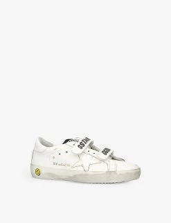 Golden Goose Old Skool Low-top Leather Trainers 6-9 Years -Kid Couture R04055930 WHITE ALT02