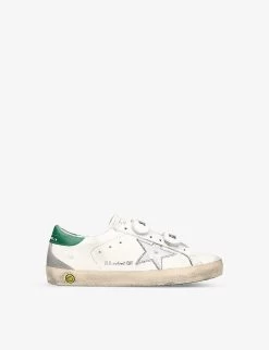 Golden Goose Old School Star-embellished Leather Trainers 6-9 Years
