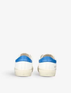 Golden Goose May School Leather Trainers 6-9 Years -Kid Couture R04055956 WHITENAVY ALT03