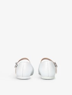 Sophia Webster Amore Heart Leather Ballet Flats 1-4 Years -Kid Couture R04059664 WHITERED ALT03