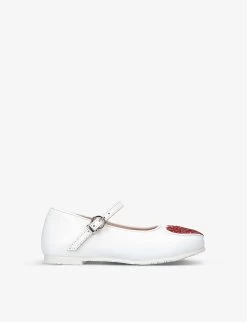 Sophia Webster Amore Heart Leather Ballet Flats 1-4 Years